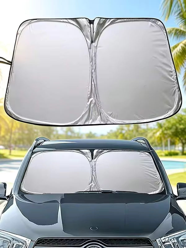 Manual Folding Car Sunshade | Car Window UV Protection – Business Gift, Practical Summer Car Accessory | Effectively Blocks Direct Sunlight, Reduces Interior Temperature. Easy To Fold And Store, Ideal Gift For Friends And Family.